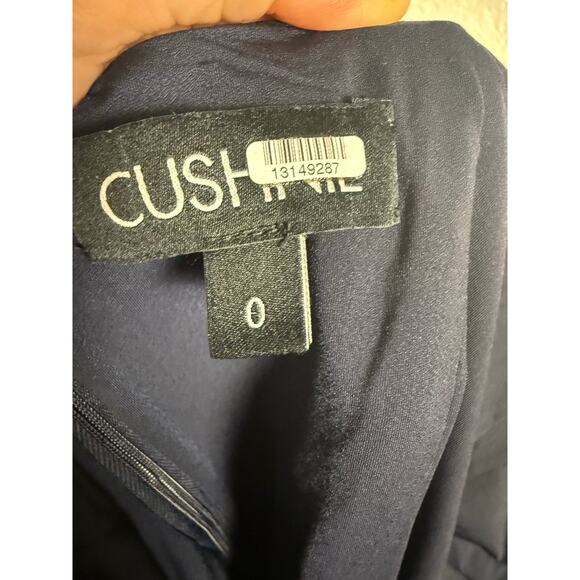 Cushnie Strapless Bustier Navy Blue V-Neck Sheath Mini Dress Size 0 - Picture 14 of 14